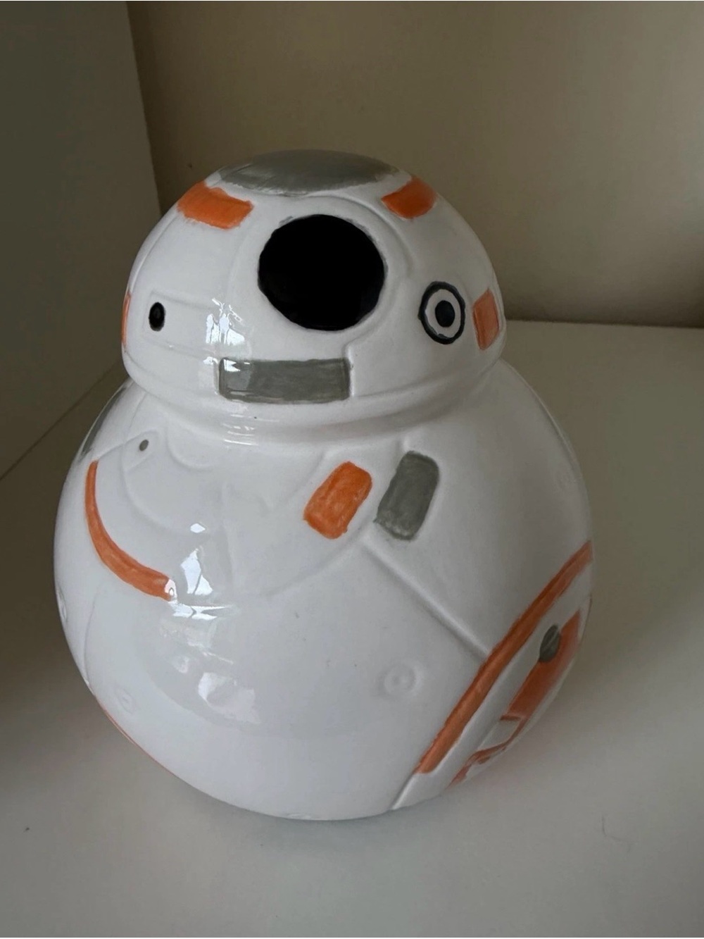 BB-8 Droid Ceramic Coin Bank - White & Orange